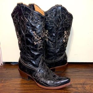 Corral Black Cowboy boots. Size 9W.